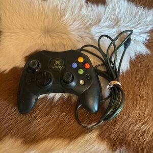 Xbox Controller S Type Black **No Breakaway Cable** OG Original Xbox